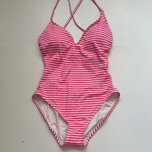 NWT $148 KATE SPADE NEW YORK STRIPED SWIMSUIT SIZE MED & XL